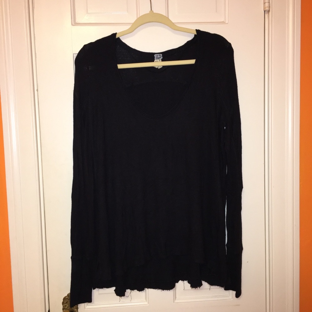 Black Long Sleeve Free People Shirt